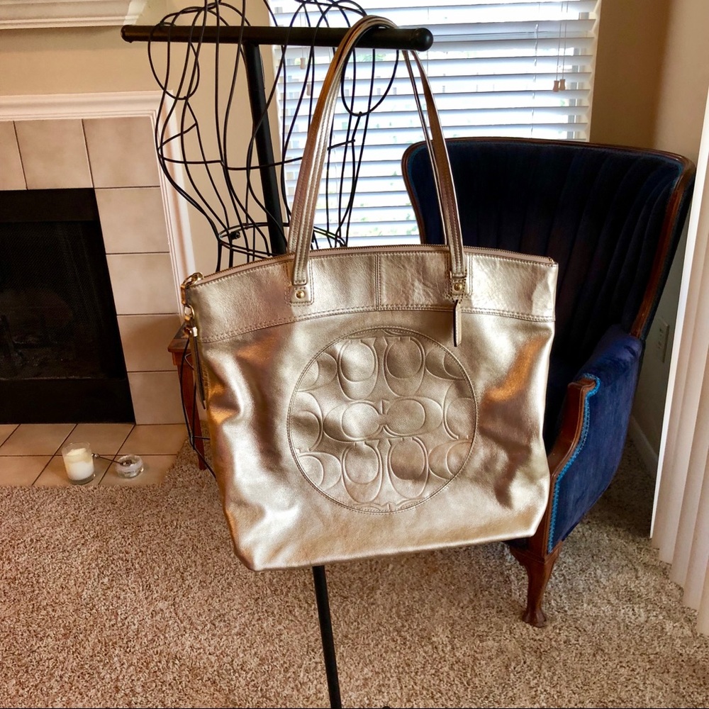 Gold Coach Bag